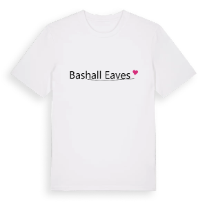 Bashall Eaves hjärta t-shirt – ekologisk bomull t-shirt från Pinshirt