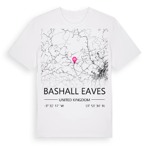 Bashall Eaves karta t-shirt – ekologisk bomull t-shirt från Pinshirt