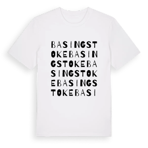 Basingstoke ordlek t-shirt – ekologisk bomull t-shirt från Pinshirt