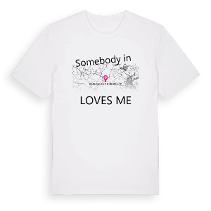Någon i Baslow and Bubnell CP älskar mig t-shirt – ekologisk bomull t-shirt från Pinshirt
