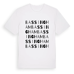 Bassingham ordlek t-shirt – ekologisk bomull t-shirt från Pinshirt