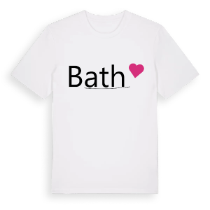 Bath hjärta t-shirt – ekologisk bomull t-shirt från Pinshirt