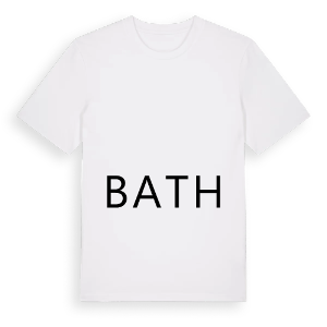 Jag älskar Bath t-shirt stort tryck – ekologisk bomull t-shirt från Pinshirt