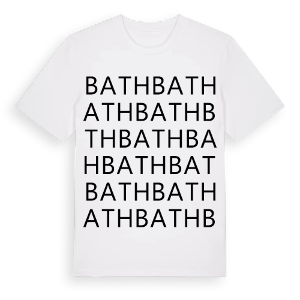 Bath ordlek t-shirt – ekologisk bomull t-shirt från Pinshirt