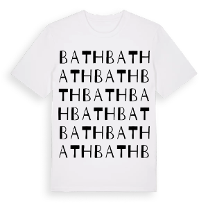 Bath ordlek t-shirt – ekologisk bomull t-shirt från Pinshirt