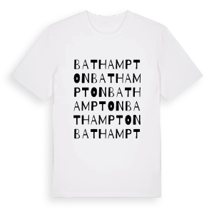 Bathampton ordlek t-shirt – ekologisk bomull t-shirt från Pinshirt