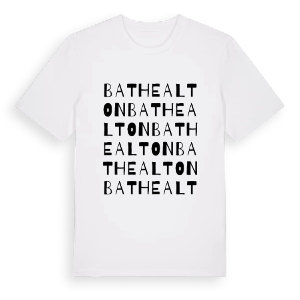 Bathealton ordlek t-shirt – ekologisk bomull t-shirt från Pinshirt