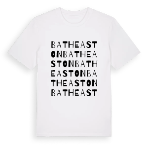 Batheaston ordlek t-shirt – ekologisk bomull t-shirt från Pinshirt