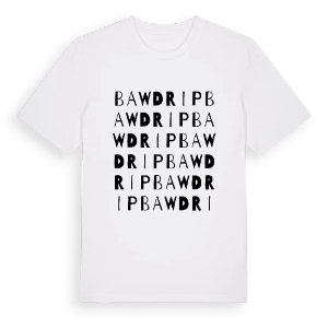 Bawdrip ordlek t-shirt – ekologisk bomull t-shirt från Pinshirt