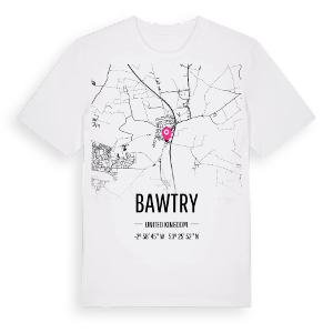 Bawtry karta t-shirt – ekologisk bomull t-shirt från Pinshirt