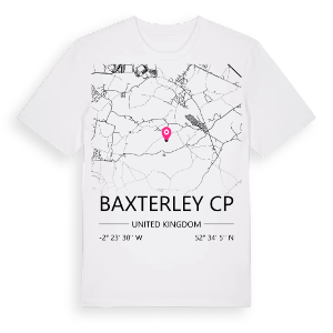 Baxterley CP karta t-shirt – ekologisk bomull t-shirt från Pinshirt