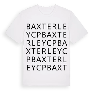 Baxterley CP ordlek t-shirt – ekologisk bomull t-shirt från Pinshirt