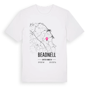 Beadnell karta t-shirt – ekologisk bomull t-shirt från Pinshirt