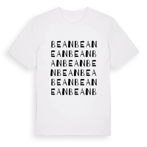 Bean ordlek t-shirt – ekologisk bomull t-shirt från Pinshirt