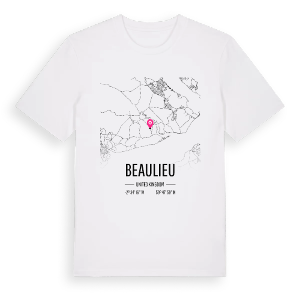 Beaulieu karta t-shirt – ekologisk bomull t-shirt från Pinshirt
