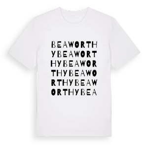 Beaworthy ordlek t-shirt – ekologisk bomull t-shirt från Pinshirt