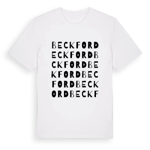 Beckford ordlek t-shirt – ekologisk bomull t-shirt från Pinshirt