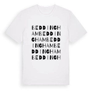 Beddingham ordlek t-shirt – ekologisk bomull t-shirt från Pinshirt