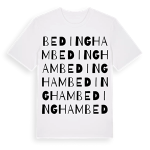 Bedingham ordlek t-shirt – ekologisk bomull t-shirt från Pinshirt