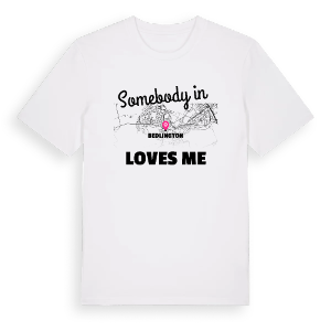 Någon i Bedlington älskar mig t-shirt – ekologisk bomull t-shirt från Pinshirt