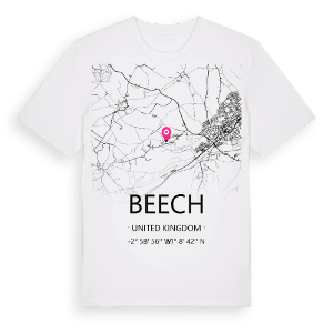 Beech karta t-shirt – ekologisk bomull t-shirt från Pinshirt