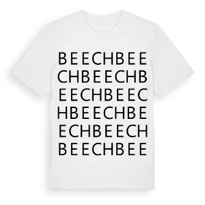 Beech ordlek t-shirt – ekologisk bomull t-shirt från Pinshirt