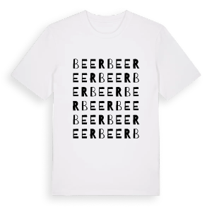Beer ordlek t-shirt – ekologisk bomull t-shirt från Pinshirt