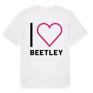 Jag älskar Beetley t-shirt stort tryck – ekologisk bomull t-shirt från Pinshirt
