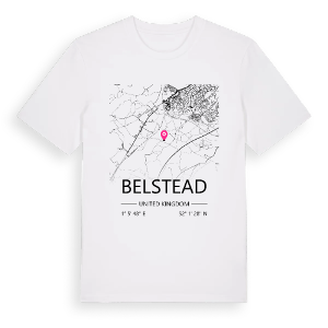Belstead karta t-shirt – ekologisk bomull t-shirt från Pinshirt