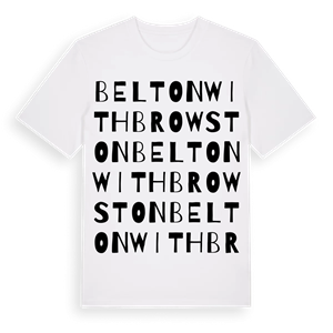 Belton with Browston ordlek t-shirt – ekologisk bomull t-shirt från Pinshirt