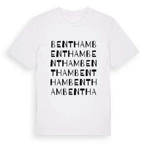 Bentham ordlek t-shirt – ekologisk bomull t-shirt från Pinshirt