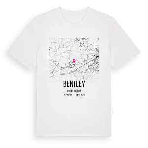Bentley karta t-shirt – ekologisk bomull t-shirt från Pinshirt