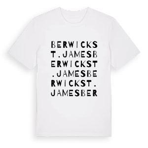 Berwick St. James ordlek t-shirt – ekologisk bomull t-shirt från Pinshirt