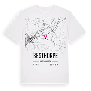 Besthorpe karta t-shirt – ekologisk bomull t-shirt från Pinshirt