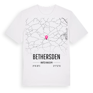 Bethersden karta t-shirt – ekologisk bomull t-shirt från Pinshirt
