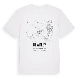 Bewdley karta t-shirt – ekologisk bomull t-shirt från Pinshirt