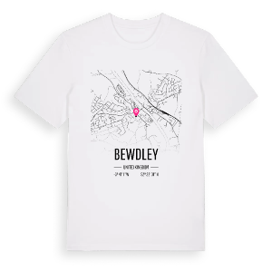 Bewdley karta t-shirt – ekologisk bomull t-shirt från Pinshirt