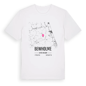 Bewholme karta t-shirt – ekologisk bomull t-shirt från Pinshirt