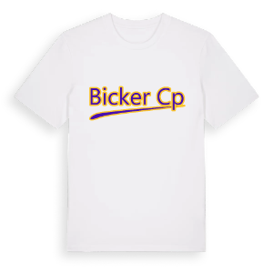 Bicker CP baseball t-shirt – ekologisk bomull t-shirt från Pinshirt