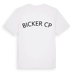 Bicker CP böjd t-shirt – ekologisk bomull t-shirt från Pinshirt