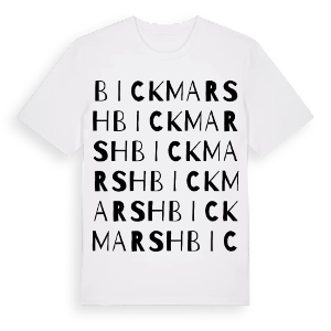 Bickmarsh ordlek t-shirt – ekologisk bomull t-shirt från Pinshirt