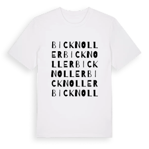 Bicknoller ordlek t-shirt – ekologisk bomull t-shirt från Pinshirt