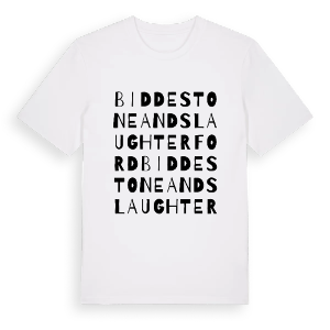 Biddestone and Slaughterford ordlek t-shirt – ekologisk bomull t-shirt från Pinshirt