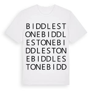 Biddlestone ordlek t-shirt – ekologisk bomull t-shirt från Pinshirt