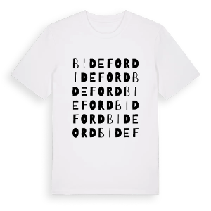 Bideford ordlek t-shirt – ekologisk bomull t-shirt från Pinshirt