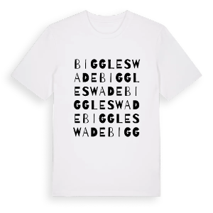 Biggleswade ordlek t-shirt – ekologisk bomull t-shirt från Pinshirt