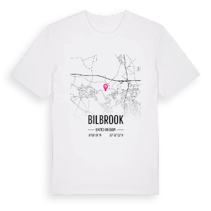Bilbrook karta t-shirt – ekologisk bomull t-shirt från Pinshirt