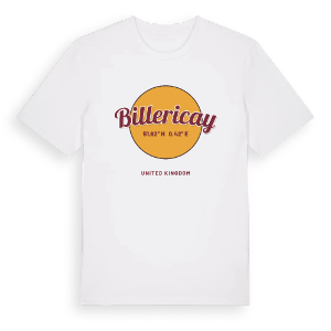Billericay cirkel t-shirt – ekologisk bomull t-shirt från Pinshirt
