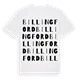 Billingford ordlek t-shirt