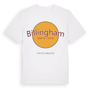Billingham cirkel t-shirt – ekologisk bomull t-shirt från Pinshirt